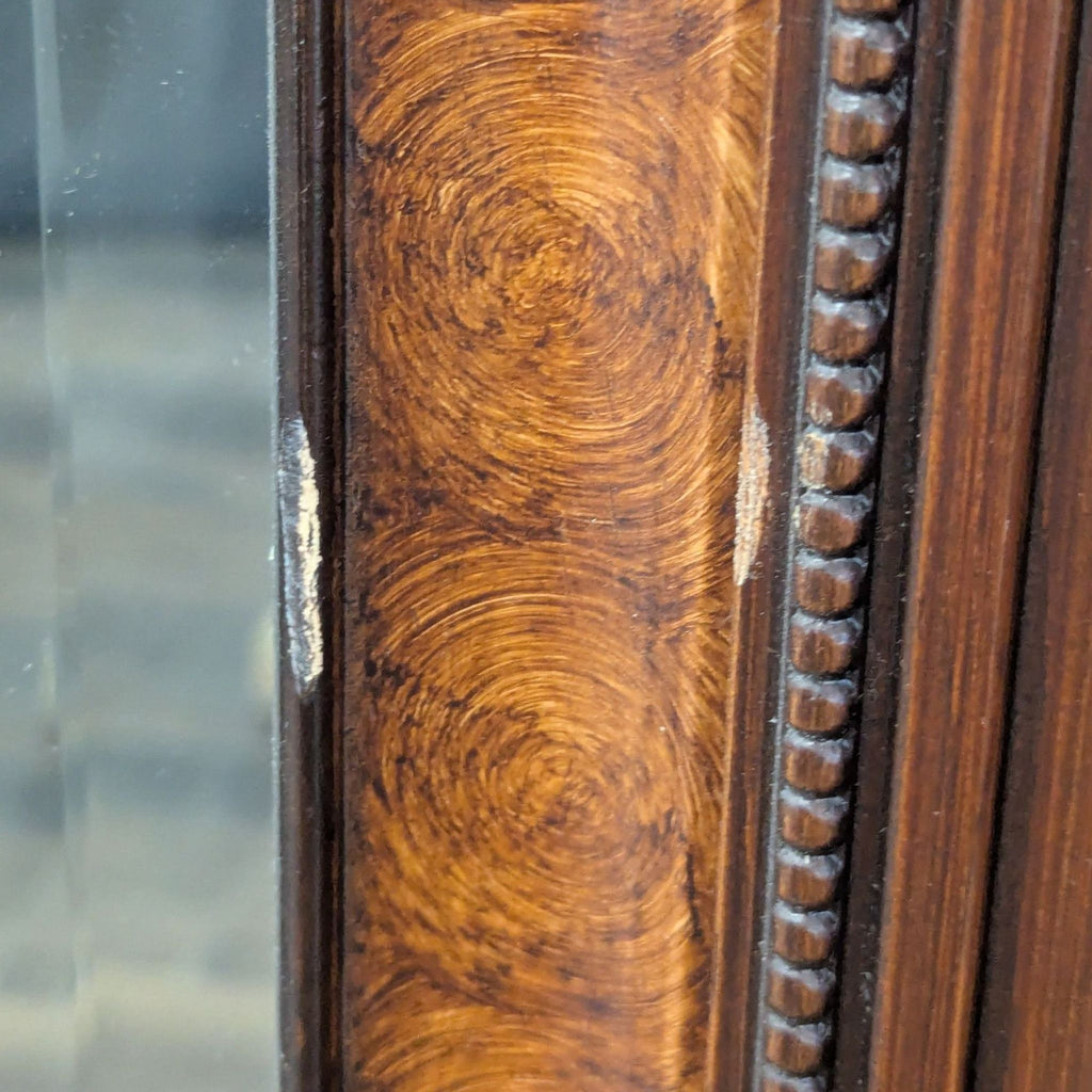 Flavia D'Oro Carved and Beveled Wood Frame Mirror