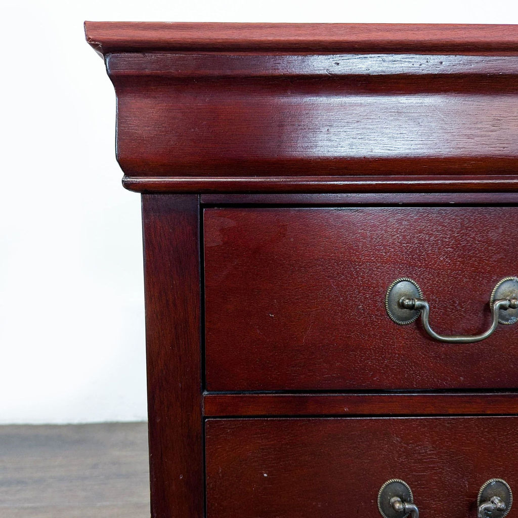 Two Drawer Wood Nightstand
