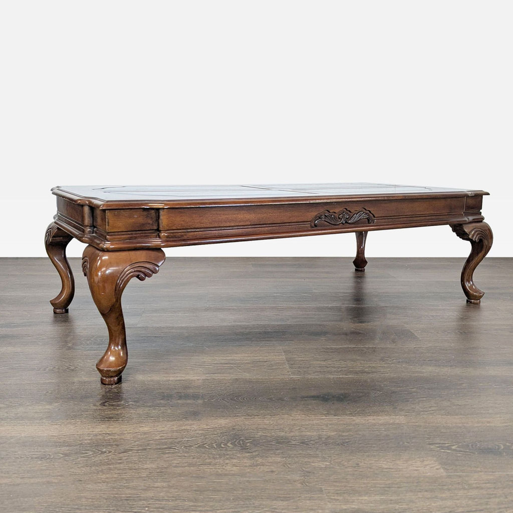 Carved Cherrywood Coffee Table