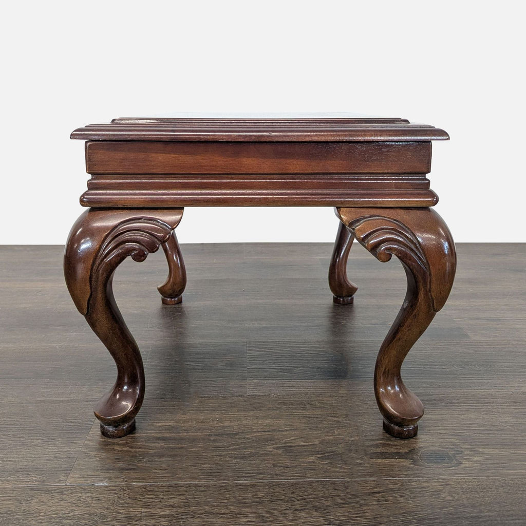 Cherrywood Ottoman with Cushion