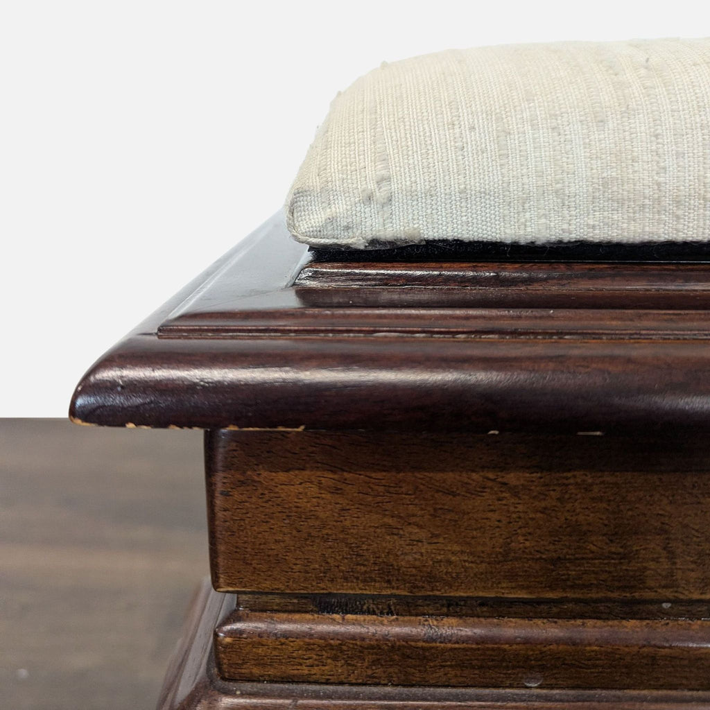 Cherrywood Ottoman with Cushion