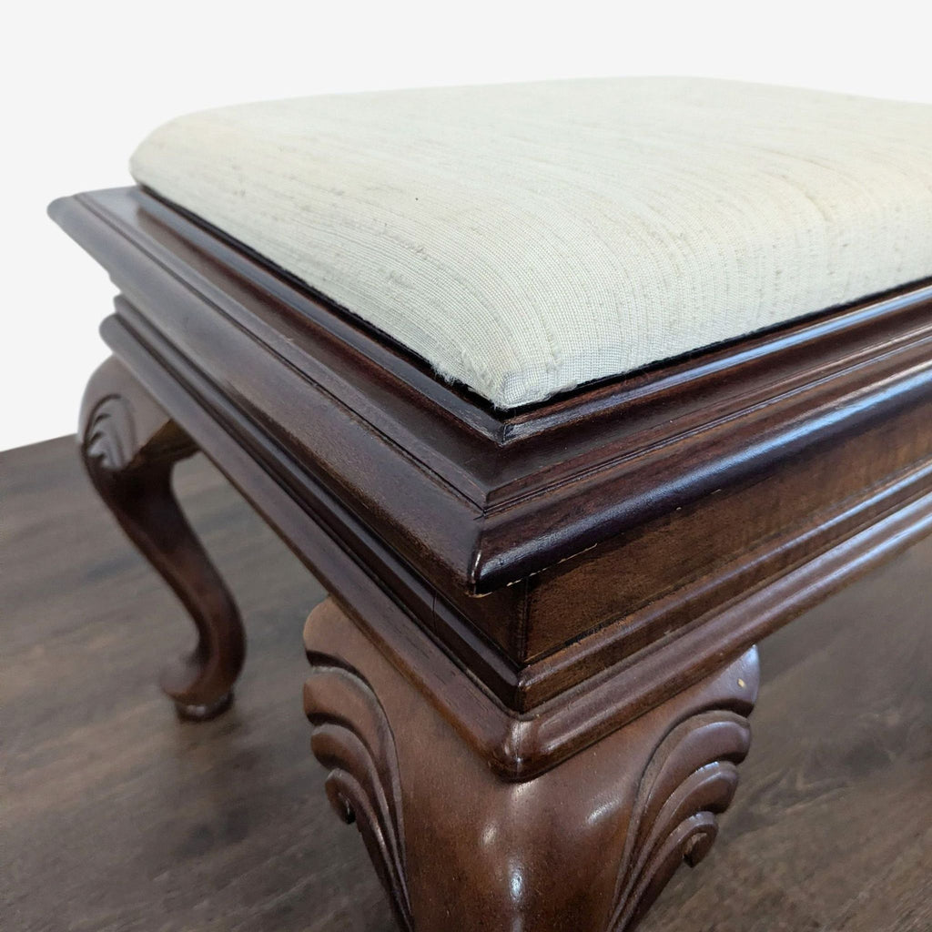 Cherrywood Ottoman with Cushion