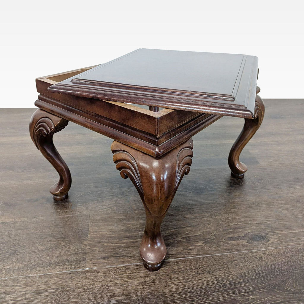 Cherrywood Ottoman with Cushion