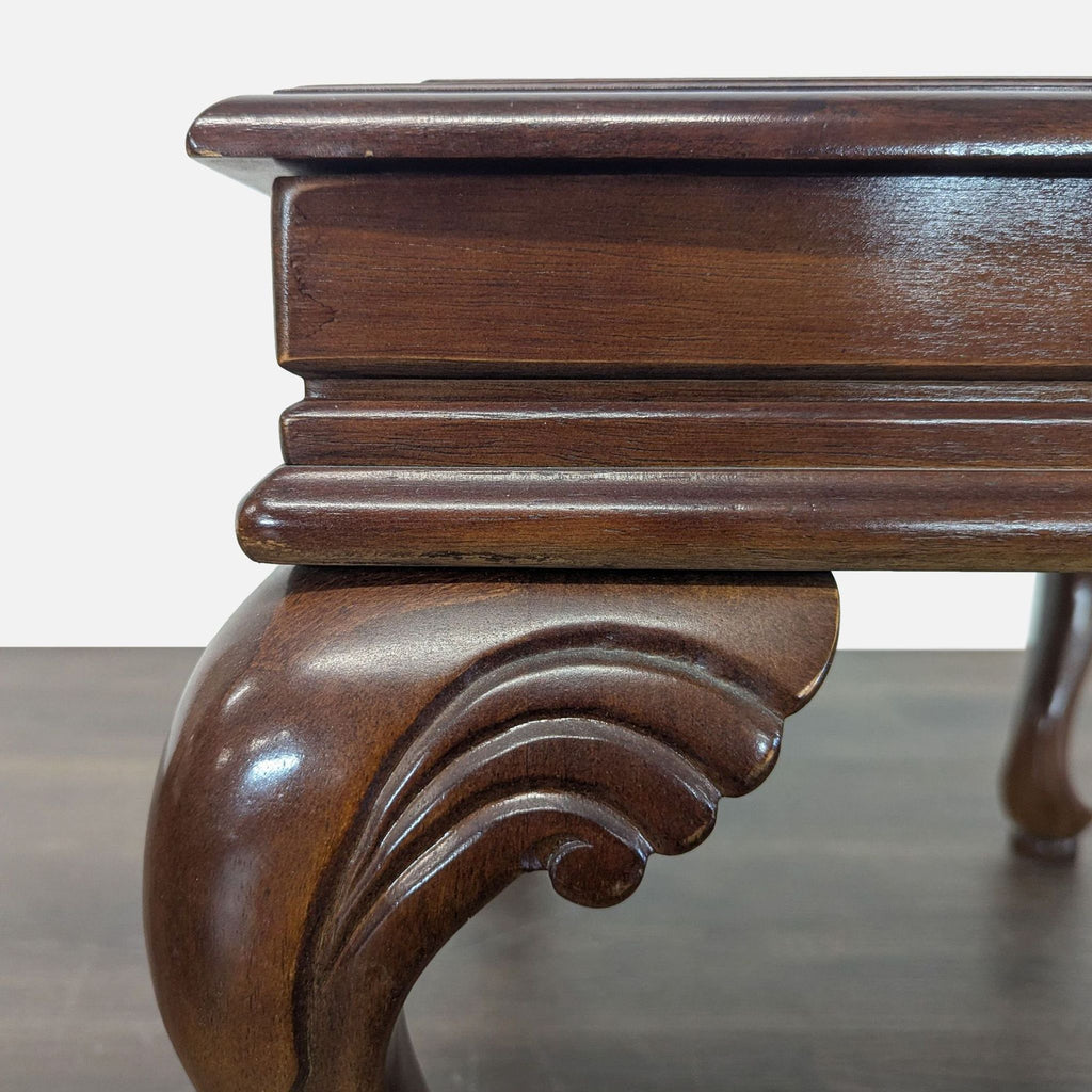 Cherrywood Ottoman with Cushion