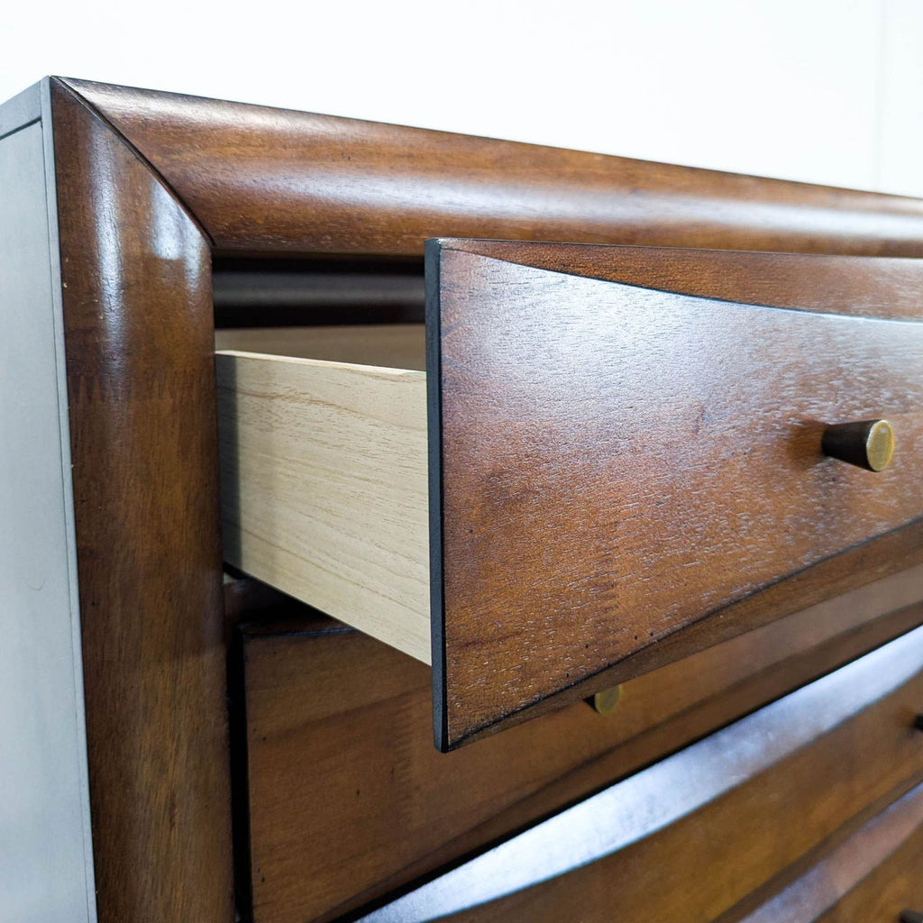 Coaster 6-Drawer Tall Wood Dresser in Walnut Finish