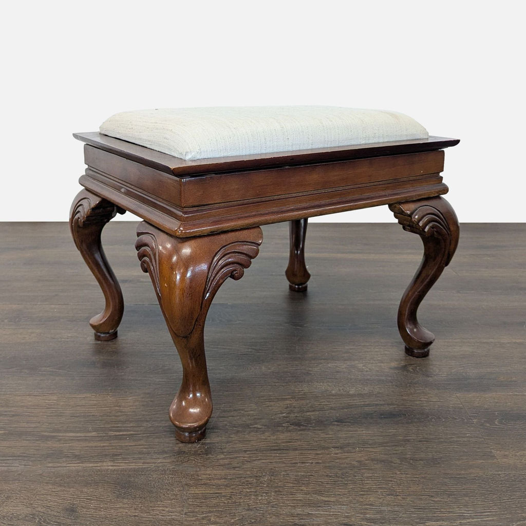 Cherrywood Ottoman with Cushion