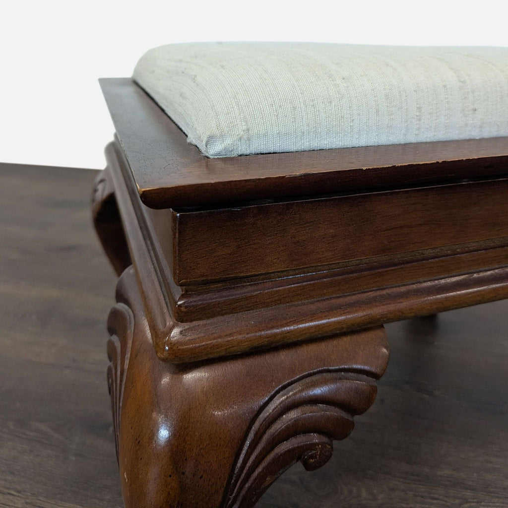 Cherrywood Ottoman with Cushion