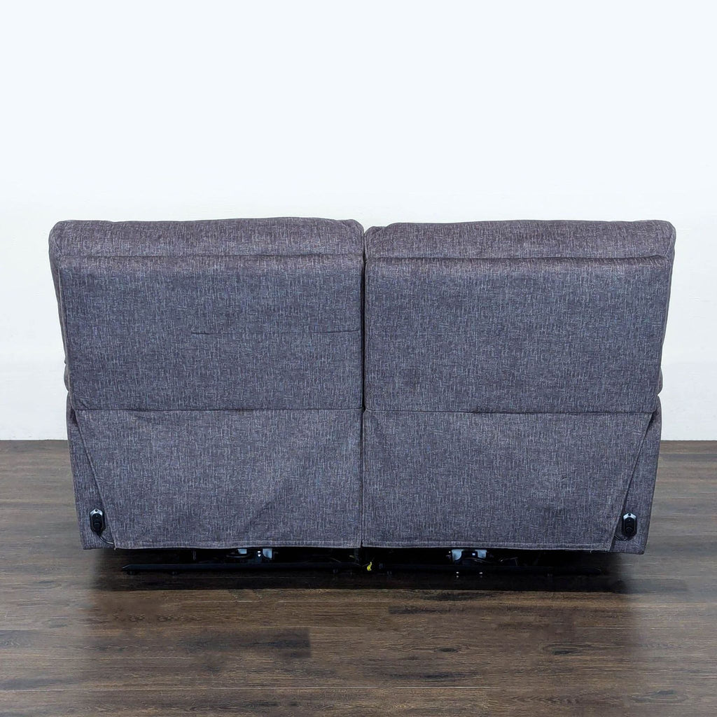 Living Spaces Nash Electric Reclining Loveseat Sofa in Gray Fabric - Comfortable 2-Seater