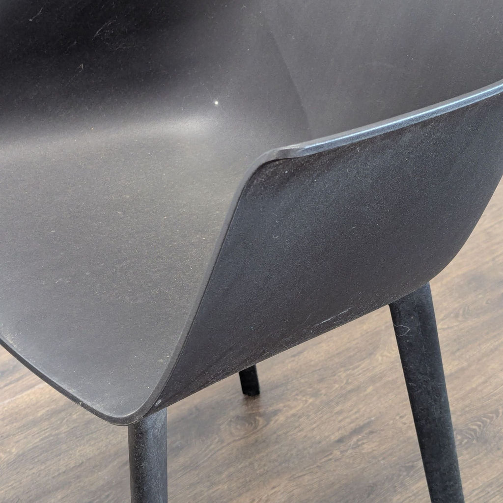 Set of 6 Resol Black Plastic Outdoor Armchairs – Modern and Durable