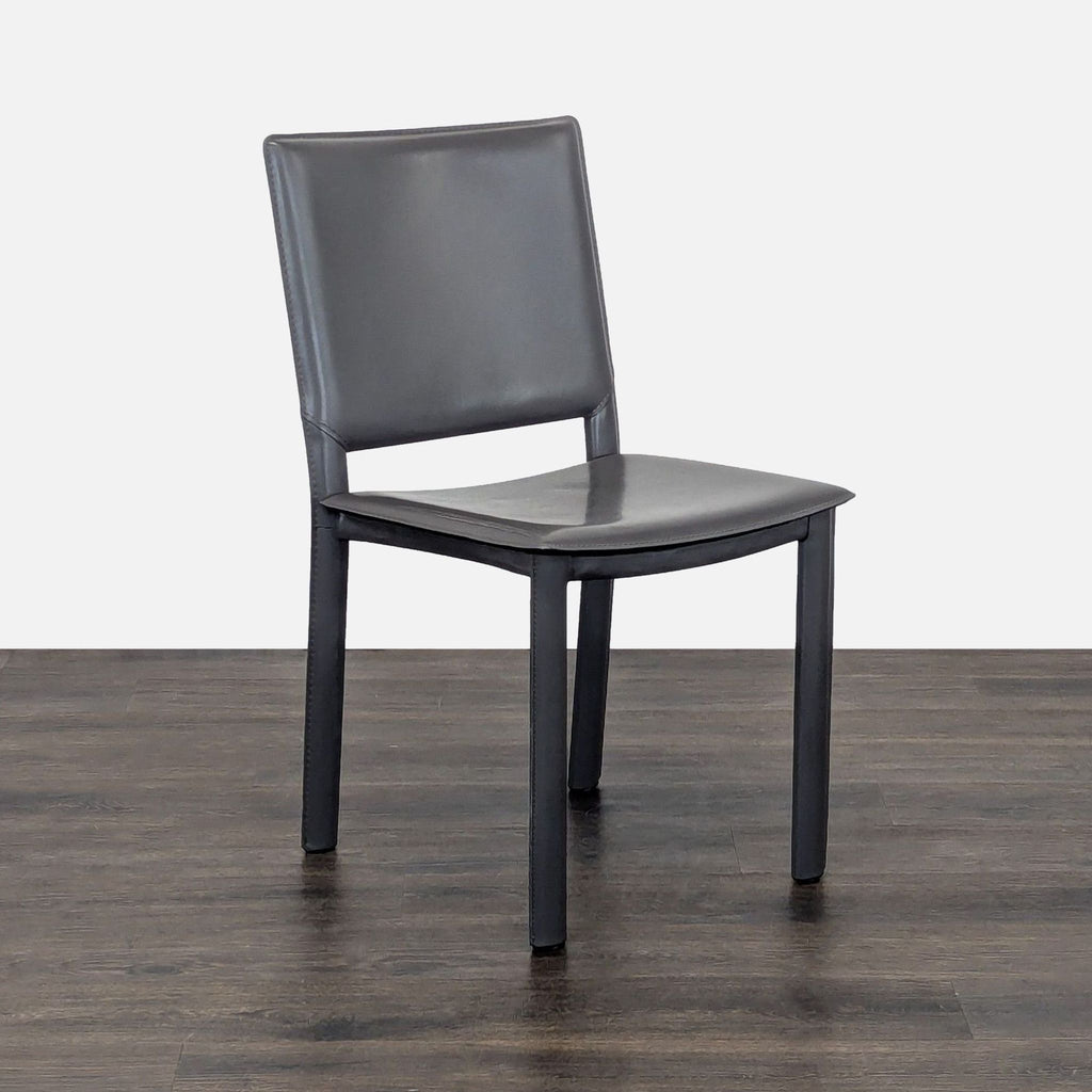 Room & Board Madrid Dining Chair with bonded leather upholstery and a sleek steel construction. 
