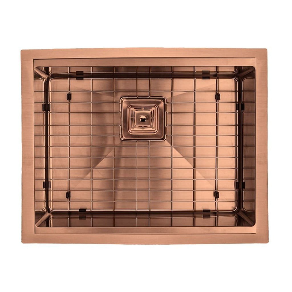 S Strictly Kitchen + Bath Copper Kitchen Sink with Accessories New in Box