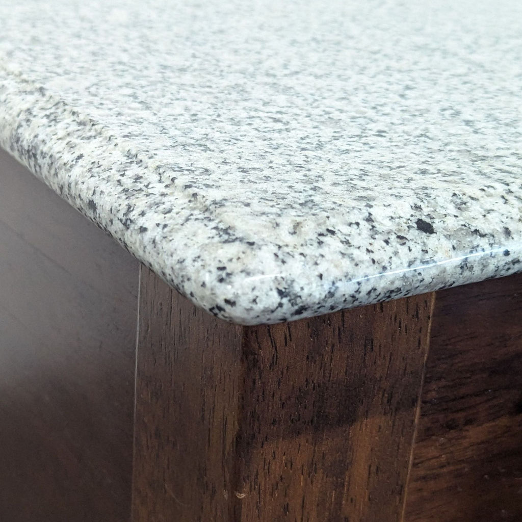Expandable Wooden Kitchen Island Cart with Granite Top and Storage Shelves