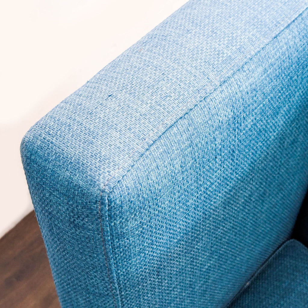 CB2 Avec Blue Modern Lounge Chair with Metal Legs