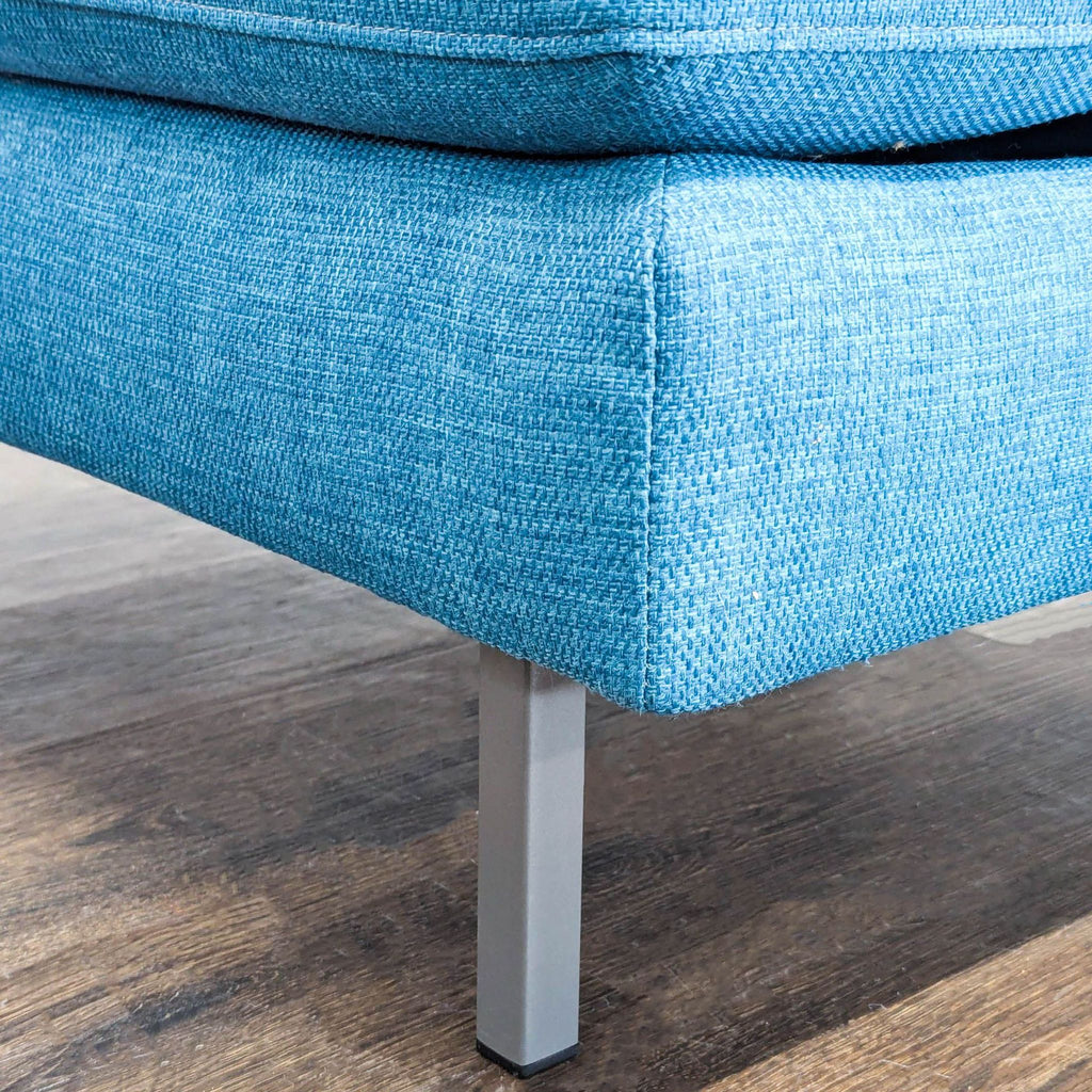 CB2 Avec Blue Modern Lounge Chair with Metal Legs