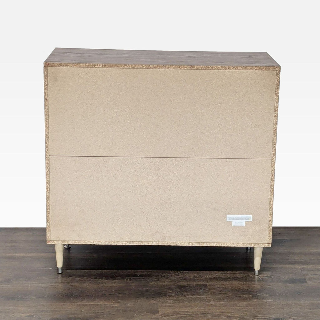 Baxton Studio Modern 3-Drawer Dresser with Walnut Finish and White Fronts