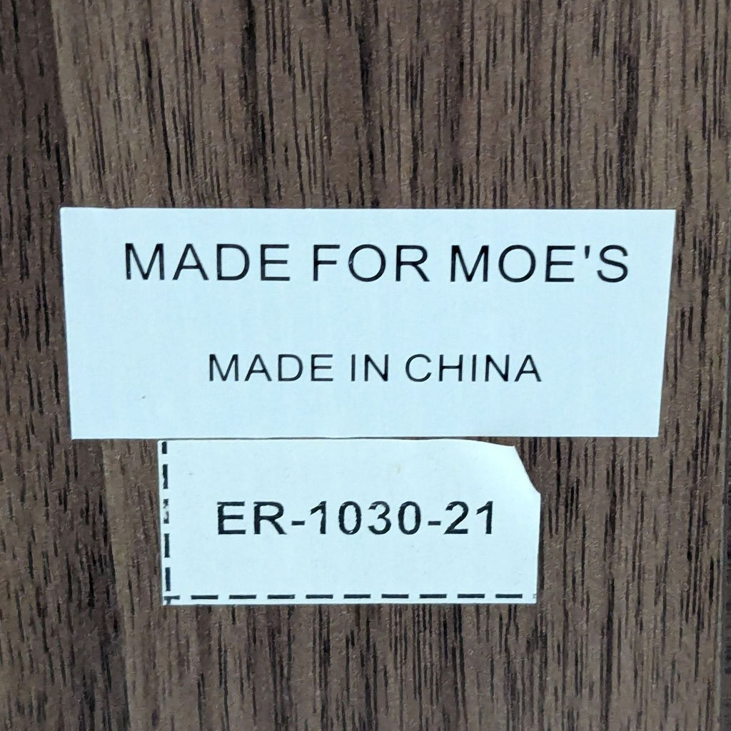 Moe's Industrial Style Desk with Solid Wood Top and Metal Legs