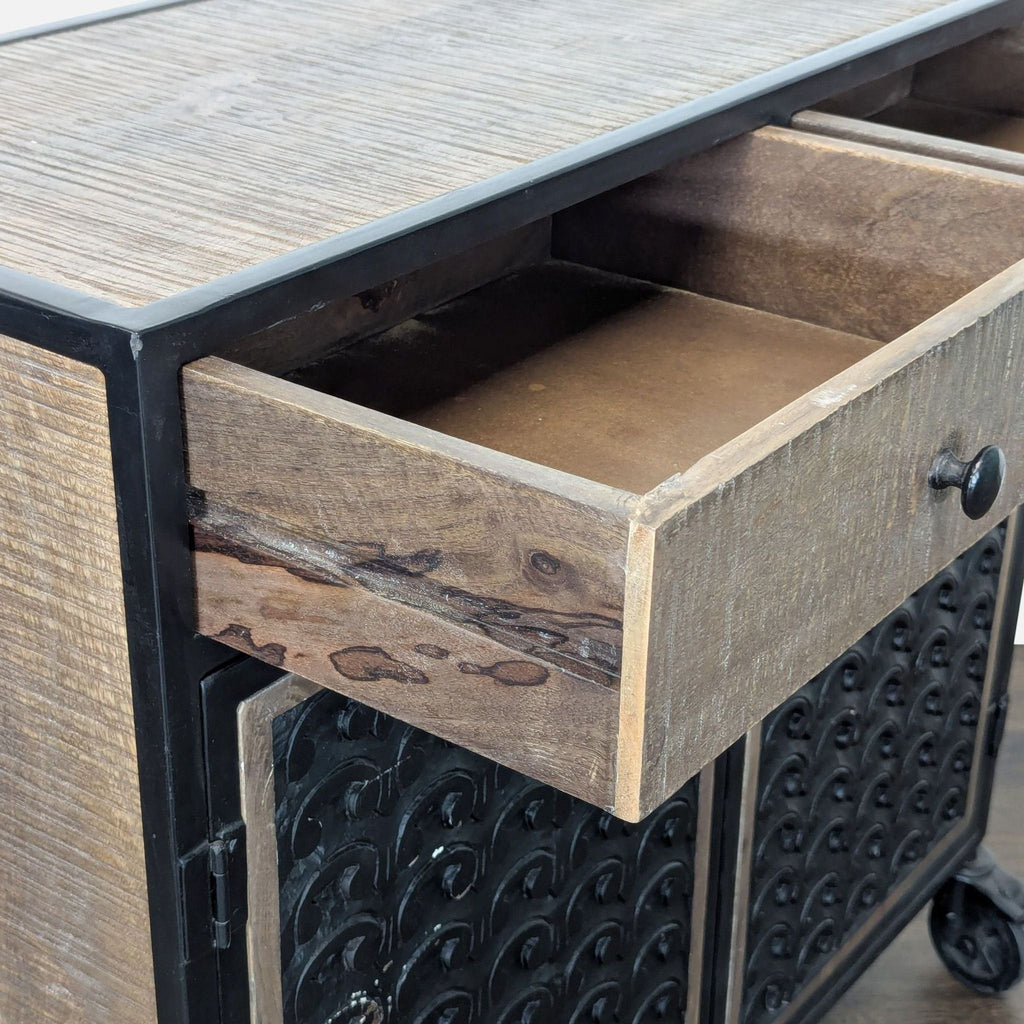 Steve Silver Two Drawer Storage Cabinet on Casters