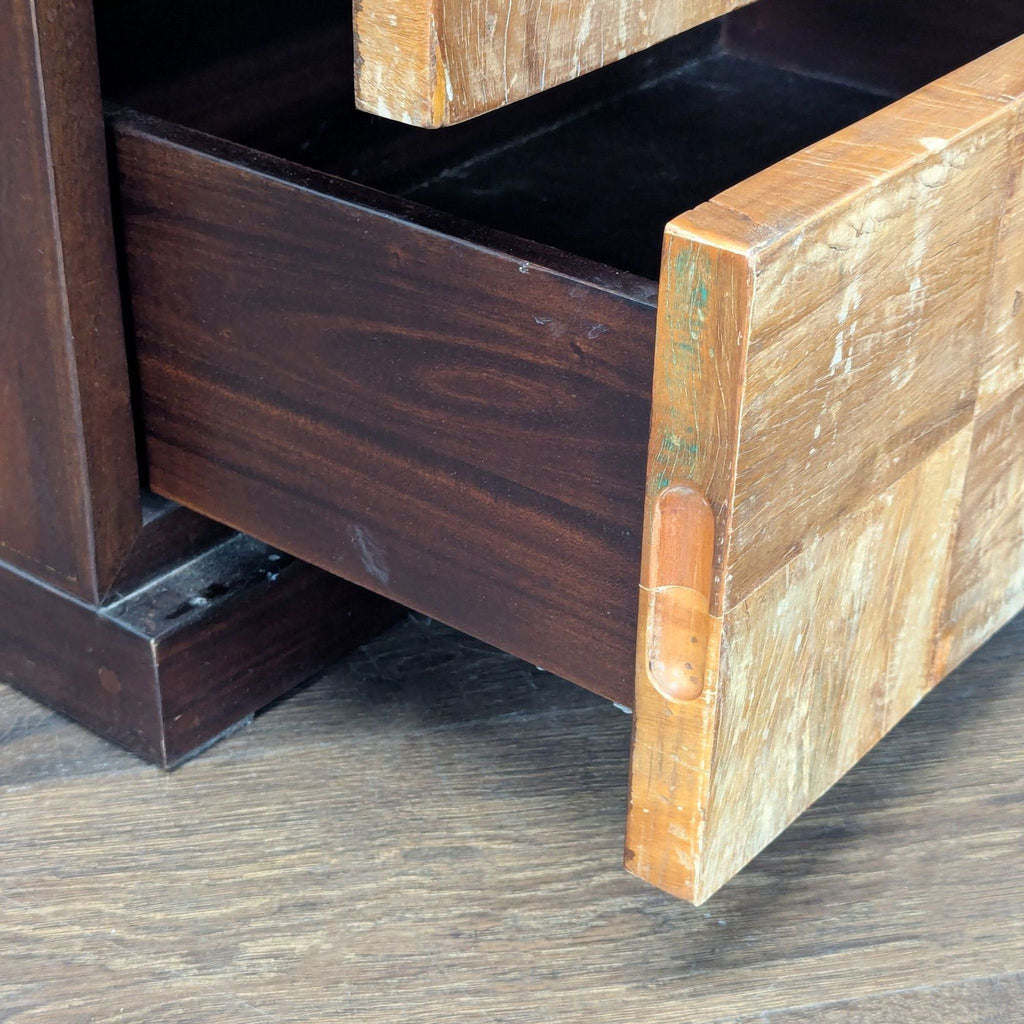 Two Drawer Wood Nightstand