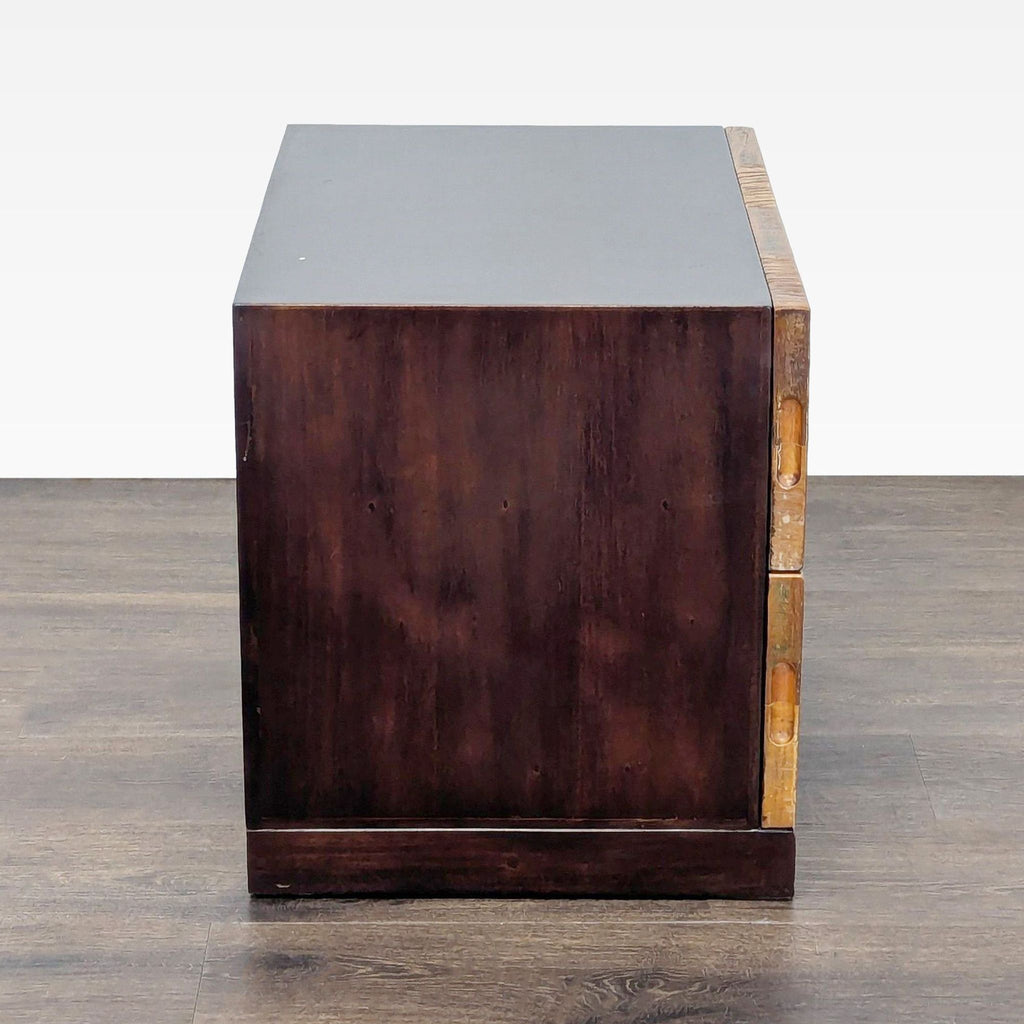 Two Drawer Wood Nightstand
