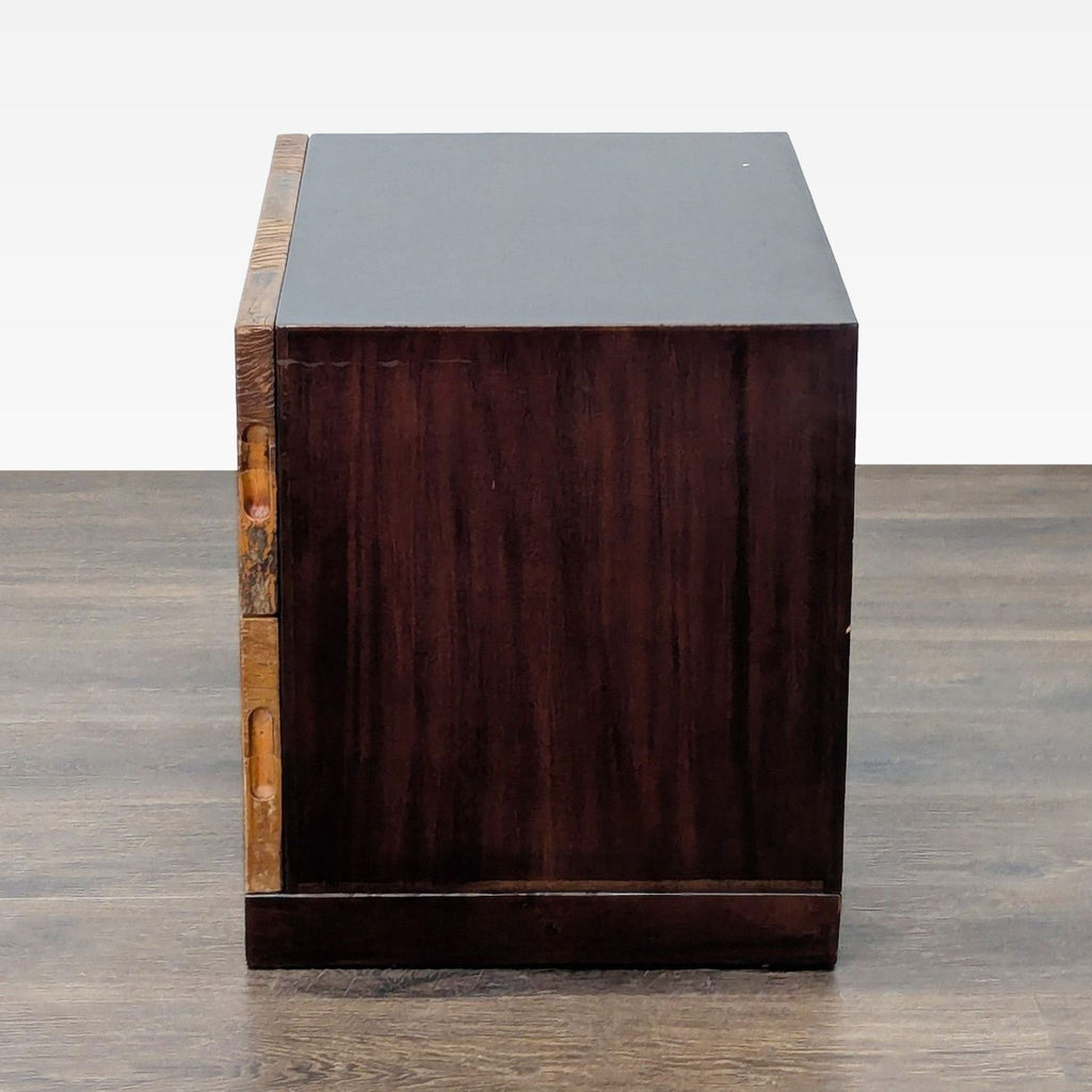Two Drawer Wood Nightstand