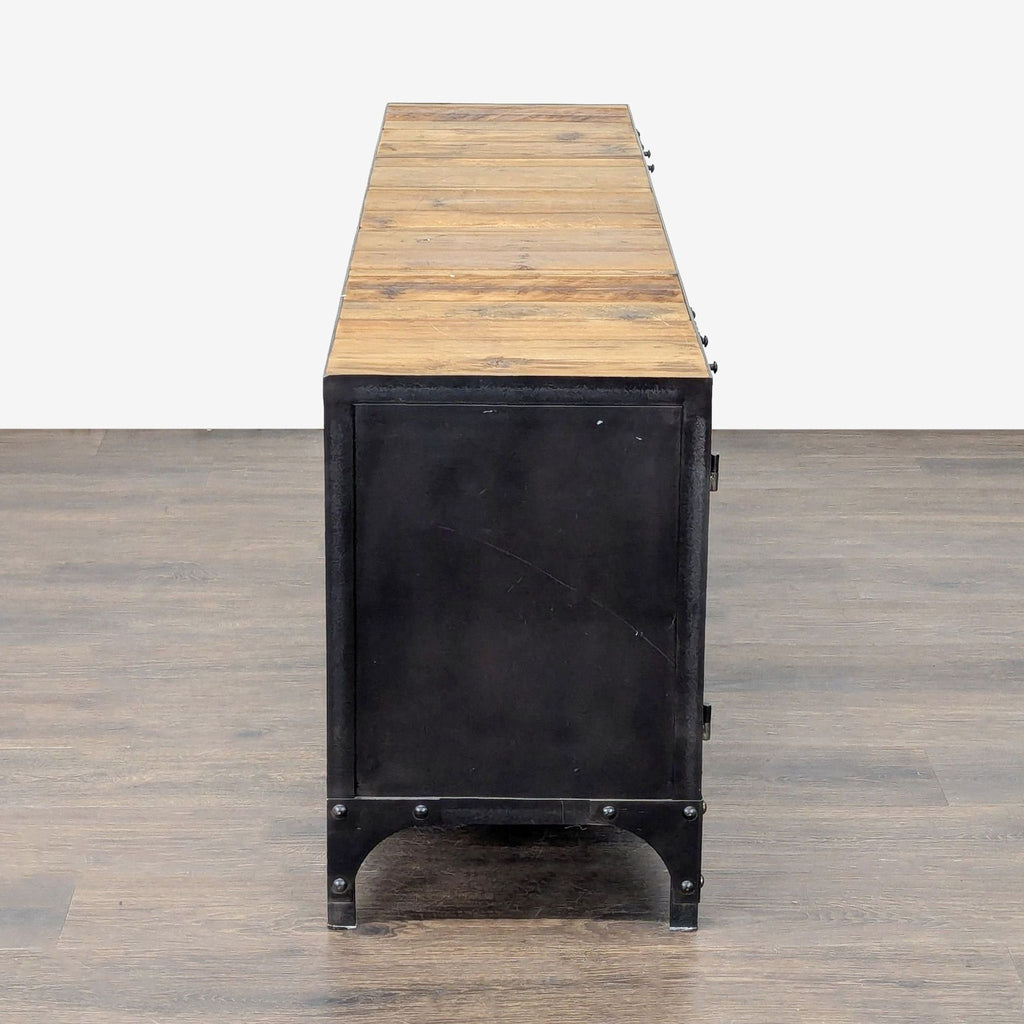 Industrial Wood and Metal Media Console