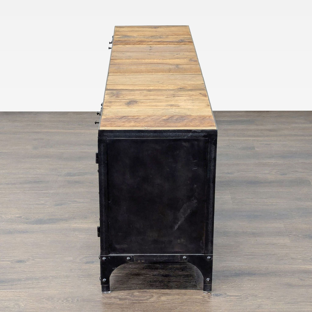 Industrial Wood and Metal Media Console