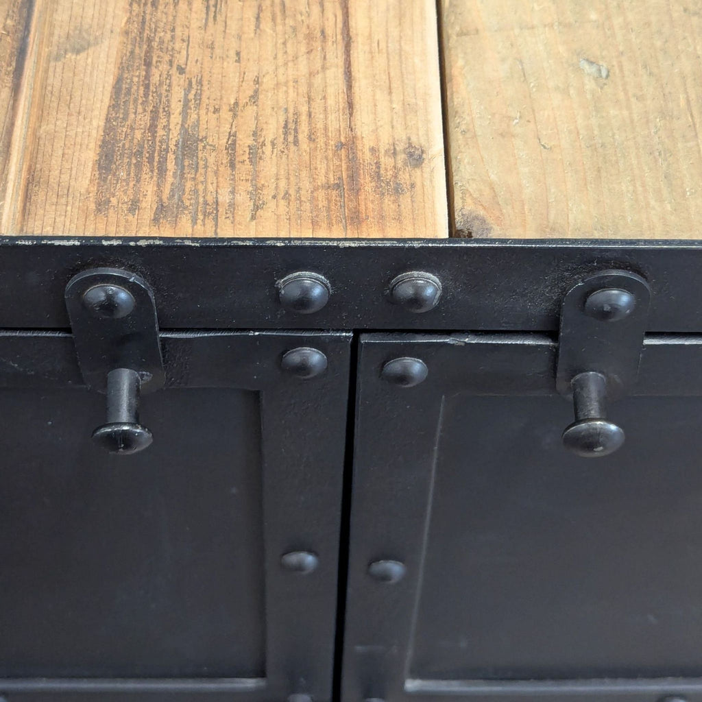 Industrial Wood and Metal Media Console