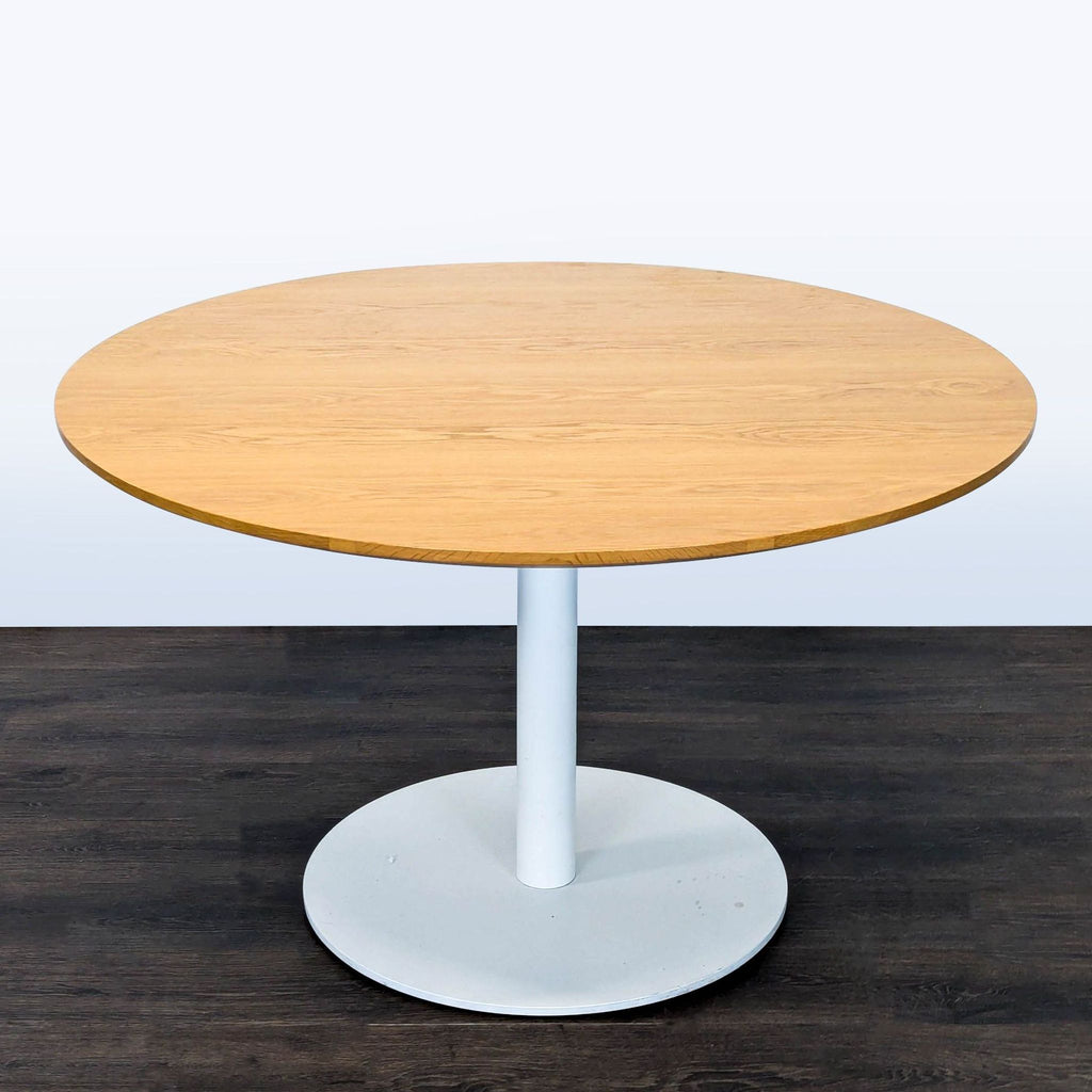 Blu Dot Modern Round Dining Set with 5 Racer Upholstered Chairs - Accepted Offer (26.08% discount)
