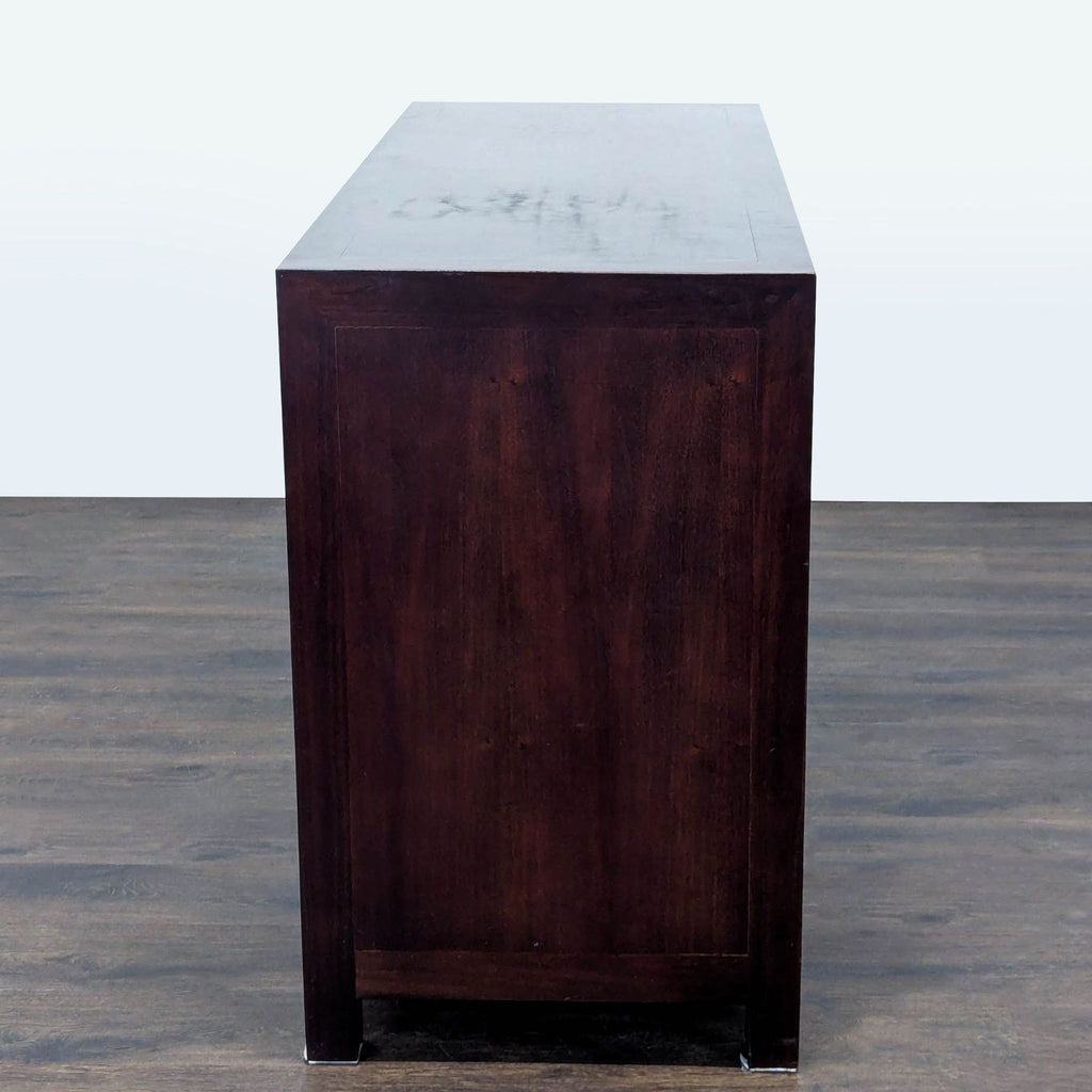 Environment Furniture Santomer Modern Rustic Wood 6-Drawer Dresser with Patchwork Front
