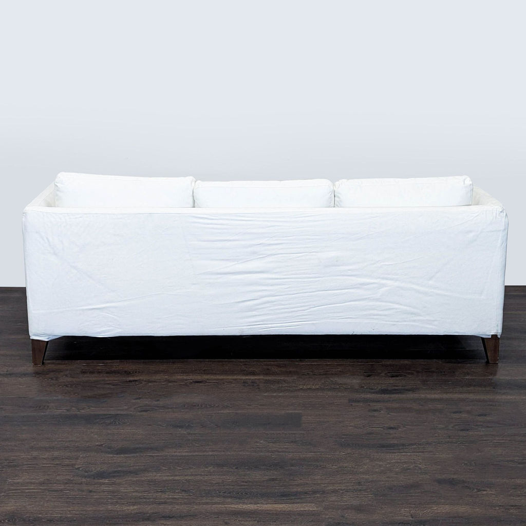 Ikea 3-Seat White Sofa – Modern and Comfortable