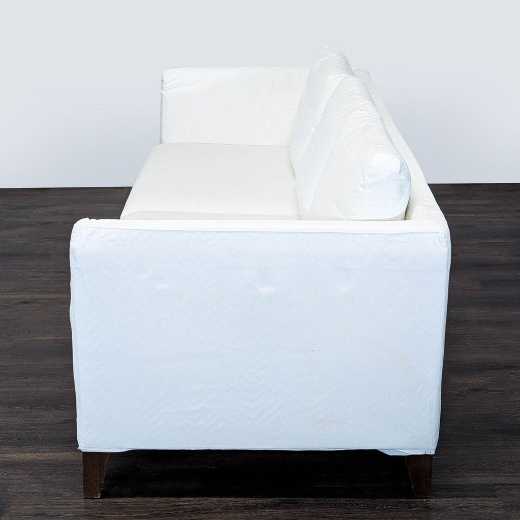 Ikea 3-Seat White Sofa – Modern and Comfortable
