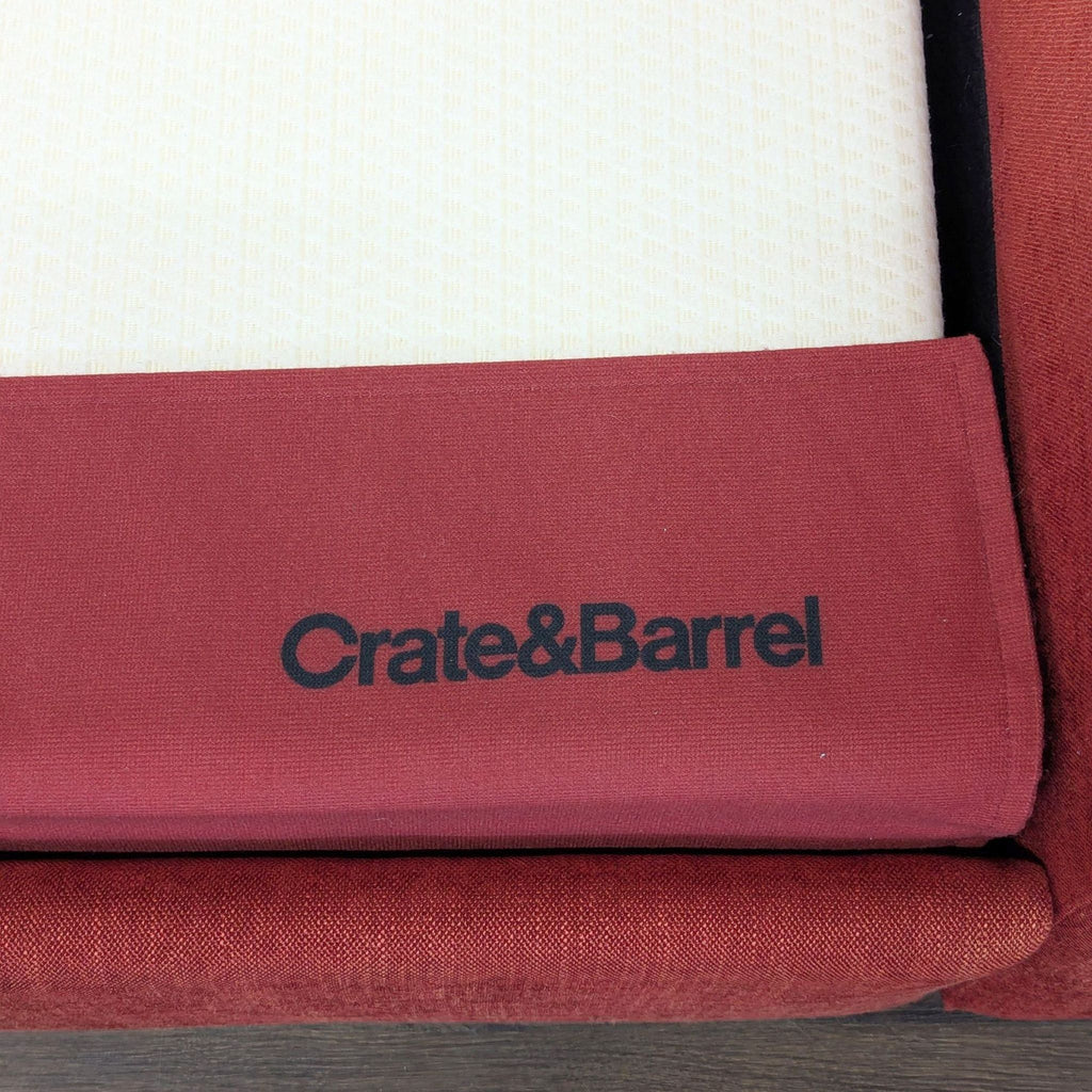 Crate & Barrel Allerton Red Sleeper Sofa with Twin Pull-Out Bed