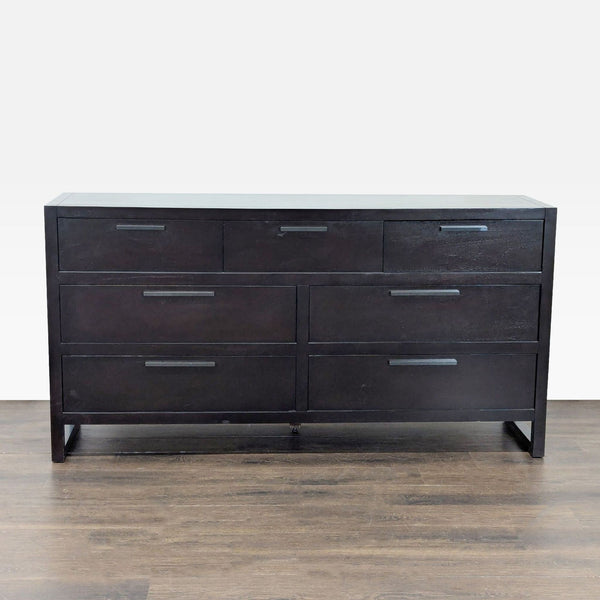 Casana 7-Drawer Dark Wood Dresser - Modern Storage Organizer