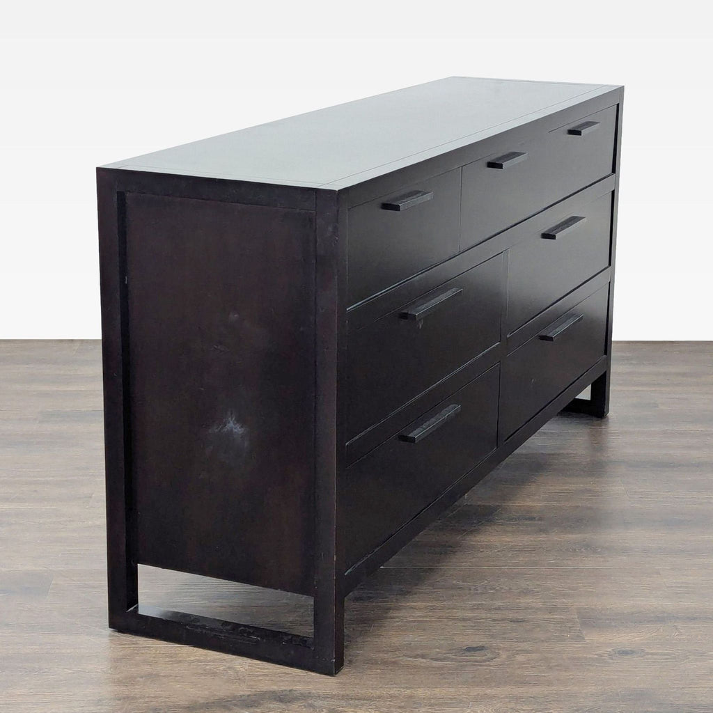 Casana 7-Drawer Dark Wood Dresser - Modern Storage Organizer