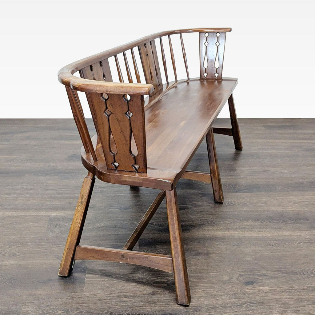 Rustic Wooden Dining Set with Table, 4 Chairs, Armchair, and Bench