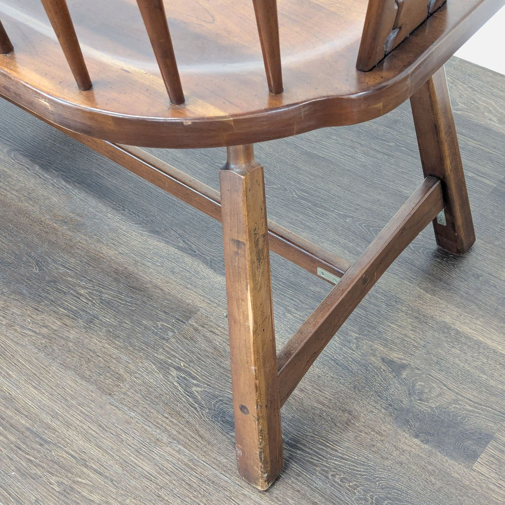 Rustic Wooden Dining Set with Table, 4 Chairs, Armchair, and Bench