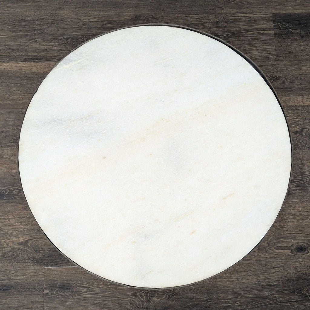 Marble Top Needle Table on Metal Base