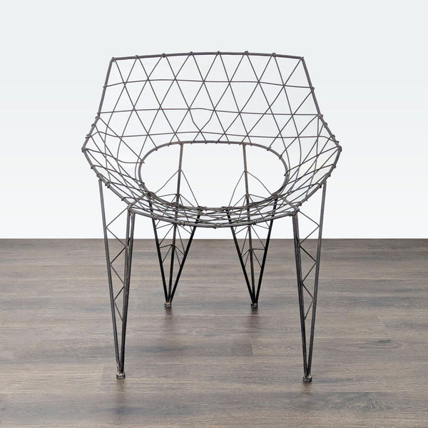Modern Geometric Wire Frame Chair for Contemporary Spaces