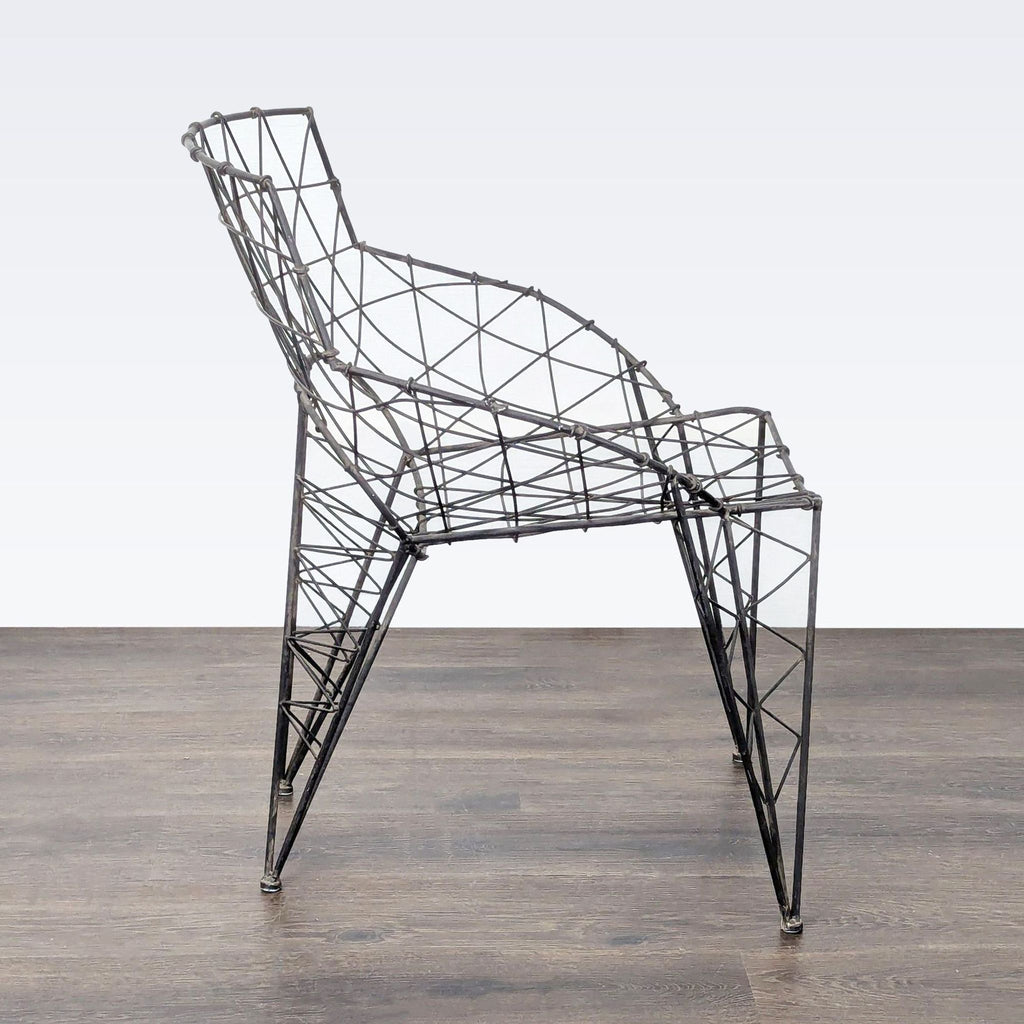 Modern Geometric Wire Frame Chair for Contemporary Spaces