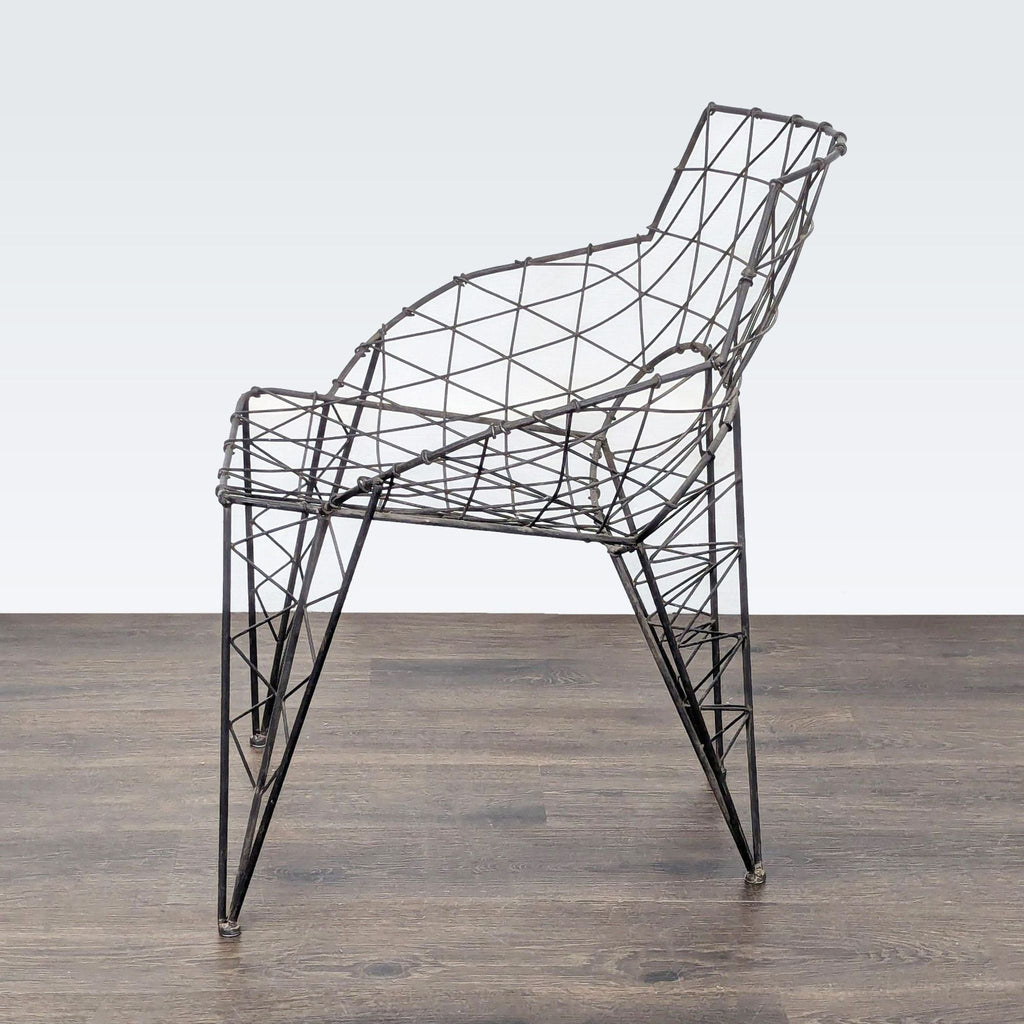 Modern Geometric Wire Frame Chair for Contemporary Spaces