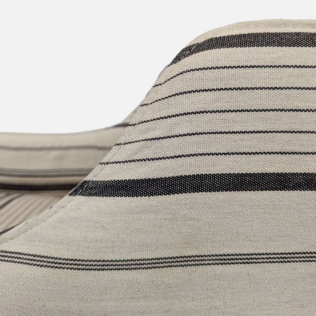 Striped Armchair with Skirted Bottom – Cozy Lounge Accent Chair