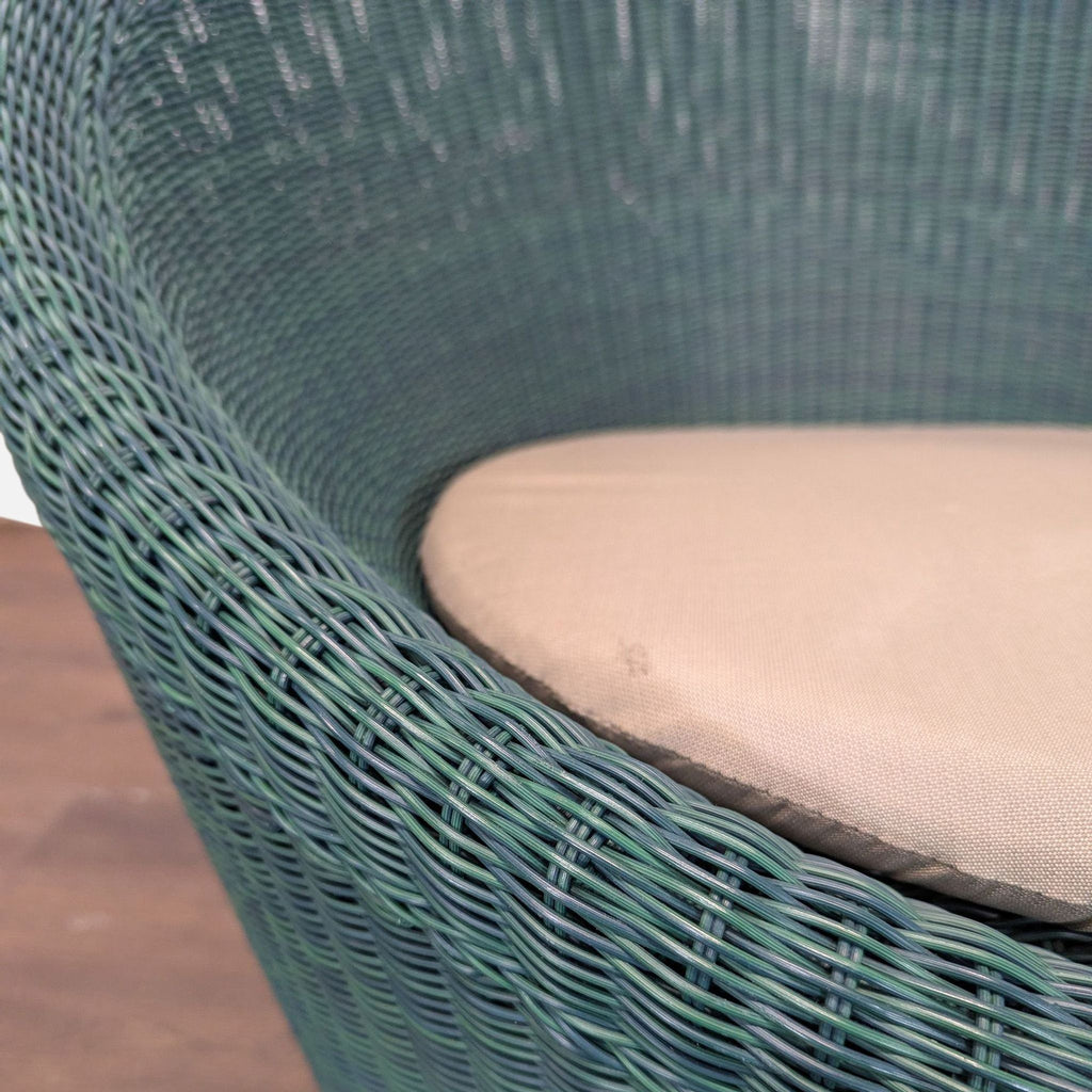 Crate and Barrel Calypso Woven Lounge Chairs Set of 2