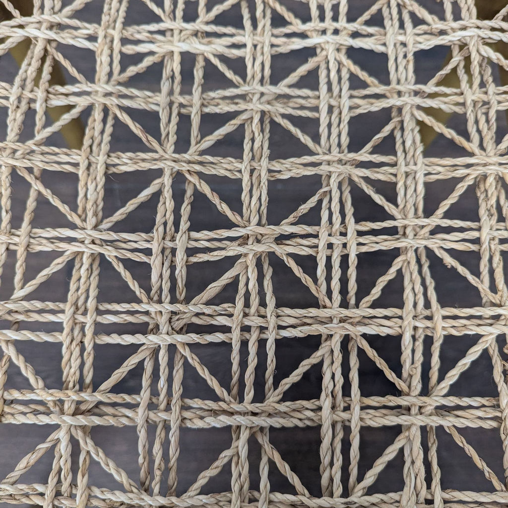 Wood Dining Chair with Woven Rope Seat