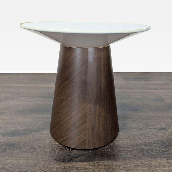 Certainly! However, it seems the images themselves or their detailed content were not provided. If you upload or describe the images, I can create tailored alt texts for them. Meanwhile, based on the given information (End Table, West Elm), here are three general placeholder alt texts: