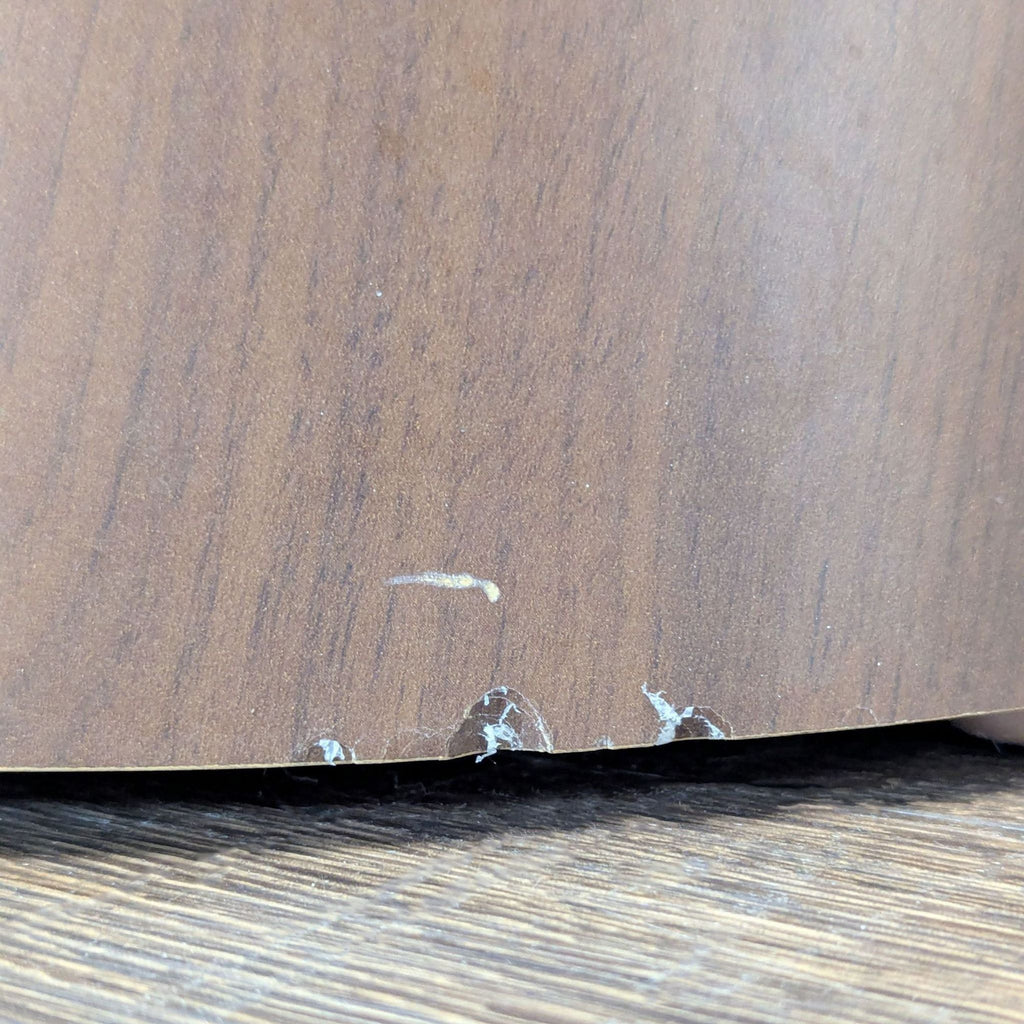 West Elm Glass Top Wood Pedestal End Table