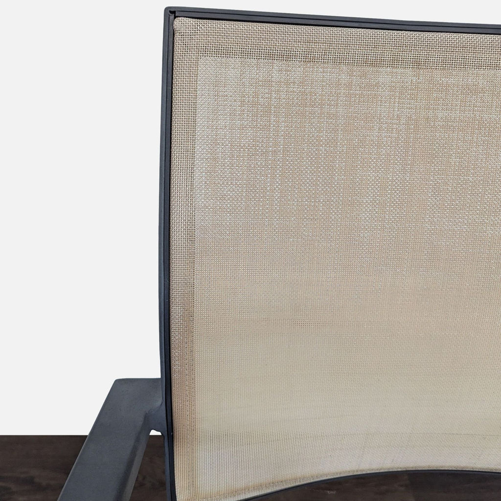 Set of 4 Modern Beige Mesh Armchair with Metal Frame