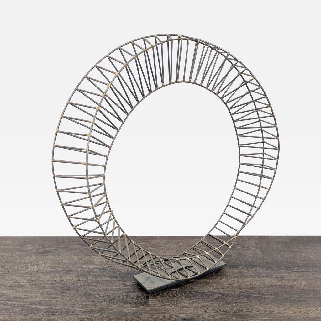Modern Metal Circular Wire Sculpture for Home or Office Decor - Accepted Offer (29.41% discount)
