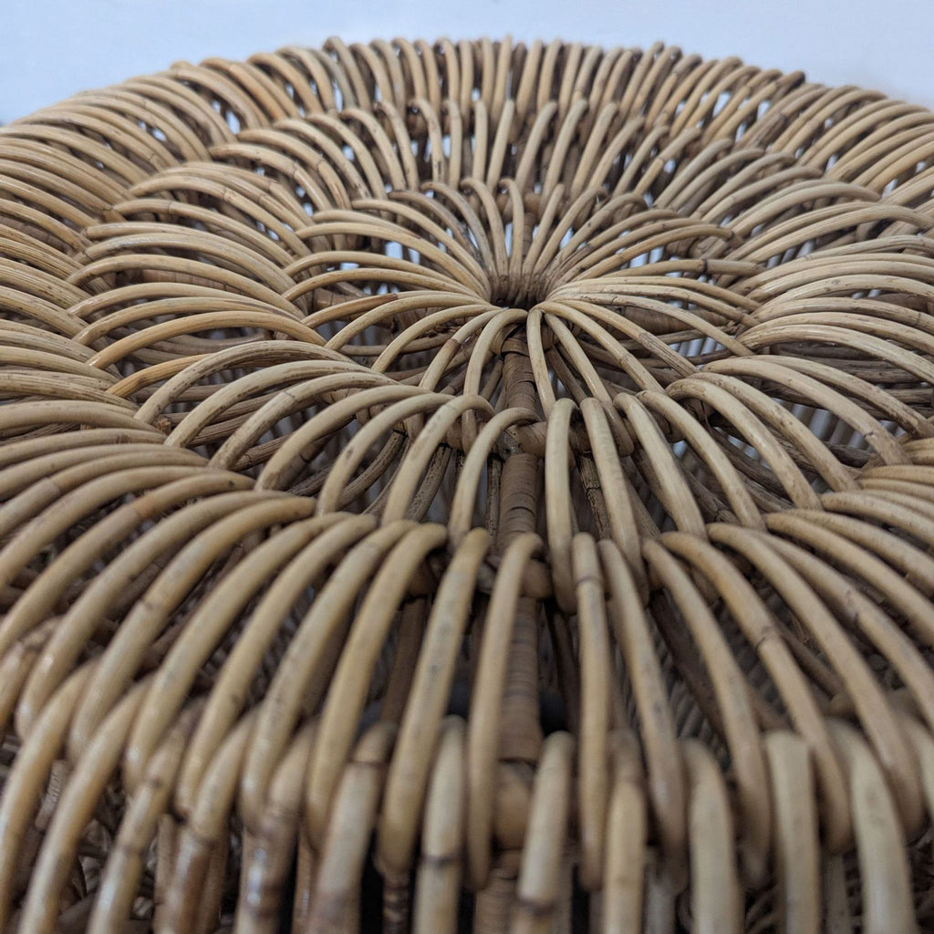 Pair of Woven Rattan Accent Tables