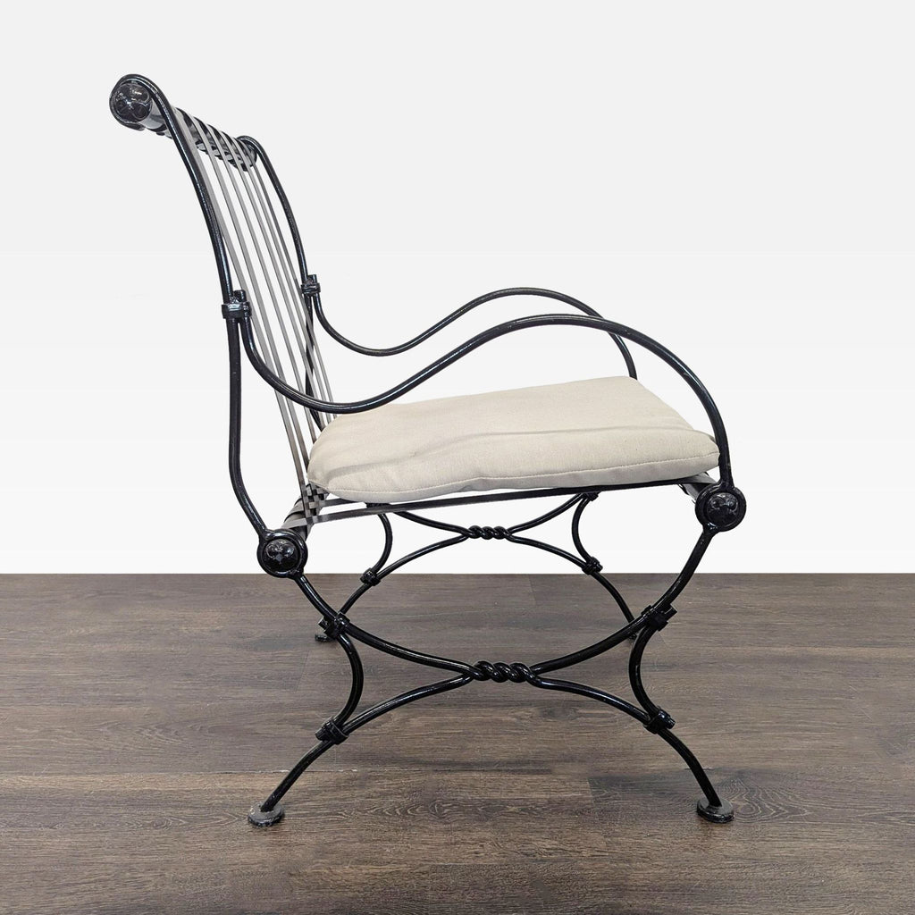 Project 62 Black Metal Lounge Chair with Cushion