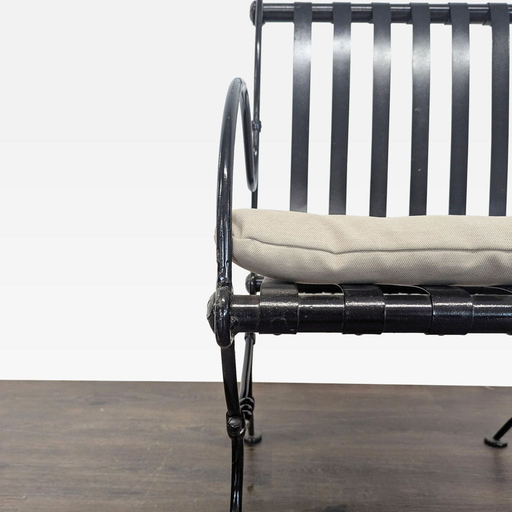 Project 62 Black Metal Lounge Chair with Cushion